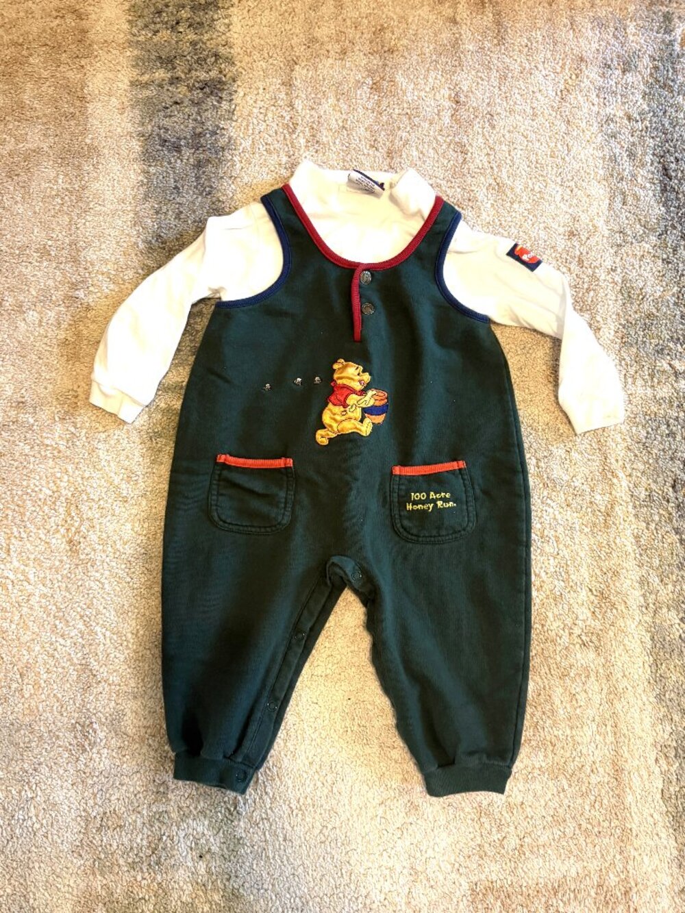 Vintage Winnie The Pooh Two Piece Romper Size 24 Months